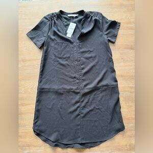 All in Favor Black V-Neck Shift Dress